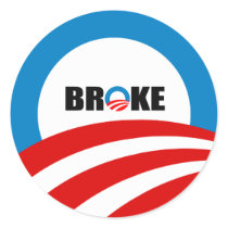 BROKE ROUND STICKER