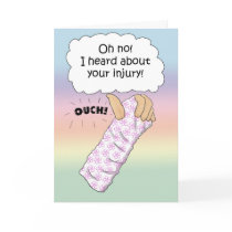 Broken Arm Injury Hurt Get Well Soon Card