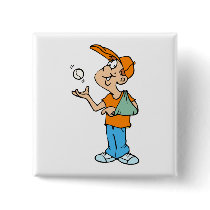 Broken Arm Player Pinback Button