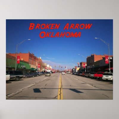 Broken Arrow Oklahoma Downtown View Print by wikimania