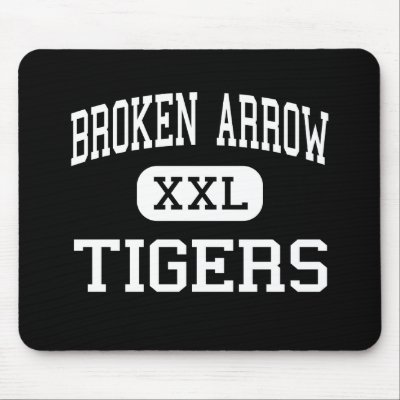Broken Arrow - Tigers - High - Broken Arrow Mouse Pad by customteamsportswear