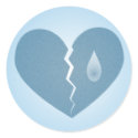 Broken Blue Heart Sticker
