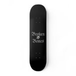 Broken Bones Black Shape Soon Custom Skateboard