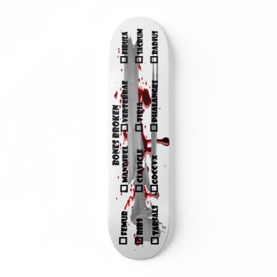 Broken bones skate deck by DiamondCactus