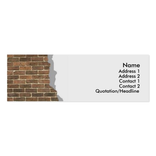 Broken Brick Wall Profile Card Business Card Templates (front side)