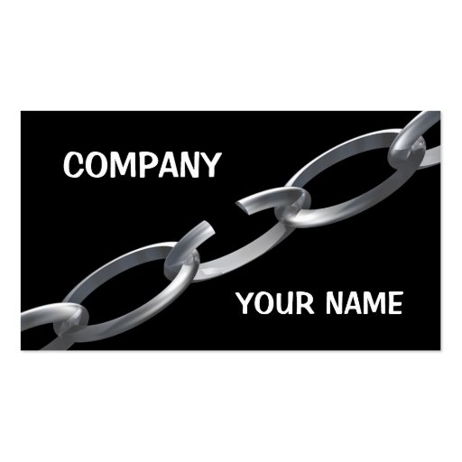 Broken chain business card template (front side)