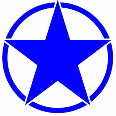 Broken Circle Star Blue Photo Cutout by deanmackey