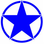 Broken Circle Star Blue Photo Cutout