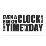 Broken Clock Typography Rectangle Sticker