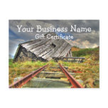 Broken-Down Cabin; Gift Certificate Postcards