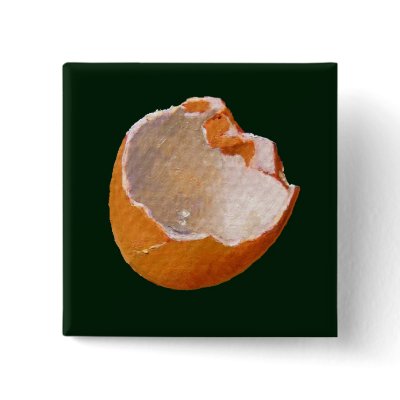BROKEN EGG SHELL: ART: REALISM PINS by joyart