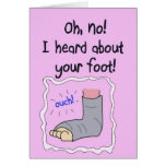 Broken Foot Get Well Soon Funny Paper Card