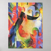Broken Forms by Franz Marc aka Zerbrochene Formen Posters