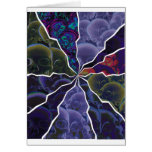Broken Glass Skulls Design Greeting Card
