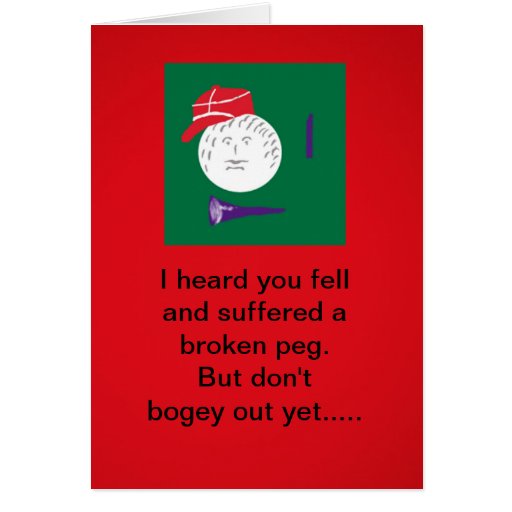 Broken Golf Peg Card Zazzle