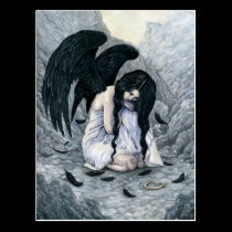 Broken Halo Fallen Angel Postcard postcards