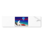 Broken heart and Polar bear Valentine Bumper Sticker