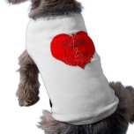 Broken Heart Angry Sad Face Doggie Tee Shirt