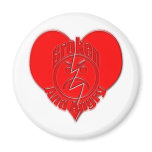 Broken Heart Angry Sad Face Magnet