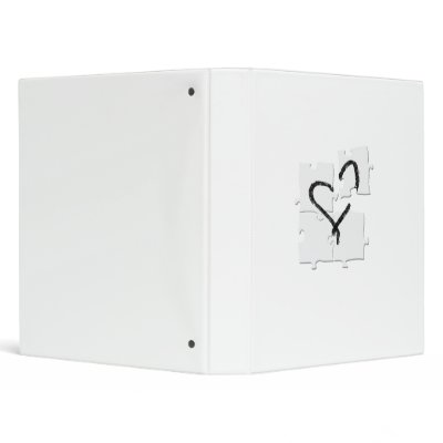 broken heart 3 ring binders by blackcanvas