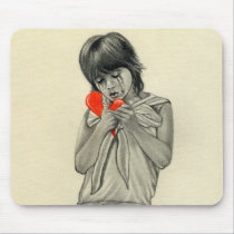 Broken Heart Boy Mousepad mousepads