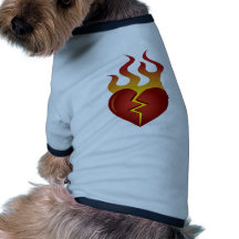 Broken heart dog tshirt