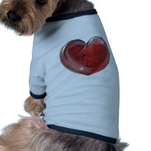 Broken heart doggie tee