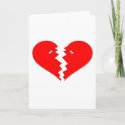 Broken Heart Face card