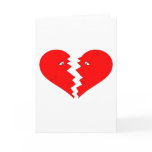 Broken Heart Face Greeting Card