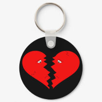 Broken Heart Face keychains