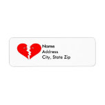 Broken Heart Face Custom Return Address Labels
