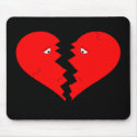 Broken Heart Face mousepads