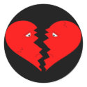 Broken Heart Face stickers by JKcoder Broken Heart Face stickers