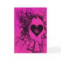 Broken Heart Gothic Love Greeting Card