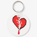 Broken heart key chain keychains