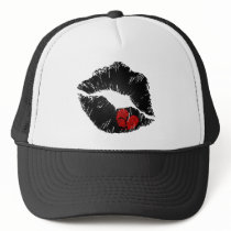 Broken Heart Kiss Lips hats by LipAction Broken Heart Kiss Lips hats