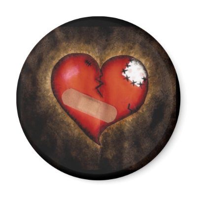 Broken Heart/Mending Heart-magnet by artdebogallery
