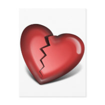 broken heart postcards