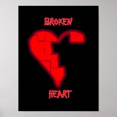 Broken Heart Poster by Zazzle_Master