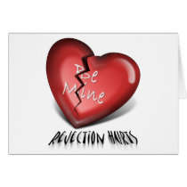 broken heart, rejection hurts cards