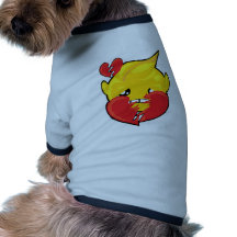 broken heart smiley face pet tee