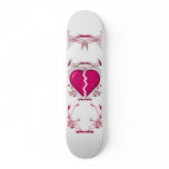 Broken Heart & Tribal Artwork: Pink: Skateboard
