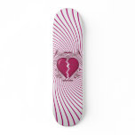 Broken Heart &amp; Tribal Artwork: Pink: Skateboard