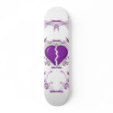 Broken Heart / Tribal Artwork (purple) Skateboard by spiritswitchboard Broken Heart / Tribal Artwork (purple) Skateboard