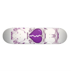 Broken Heart / Tribal Artwork (purple) Skateboard