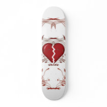 Broken Heart / Tribal Artwork (red) Skateboard
