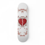 Broken Heart &amp; Tribal Artwork: Red: Skateboard