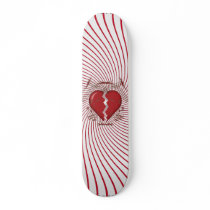 Broken Heart & Tribal Artwork: Red: Skateboard by spiritswitchboard Broken Heart & Tribal Artwork: Red: Skateboard