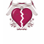 Broken Heart & Tribal Artwork: White T-Shirt