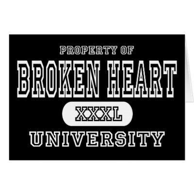 Broken Heart University Dark Card by universityshirts